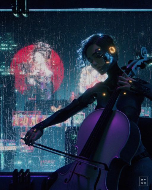 766 - "Rhapsody in blue"
.
.
.
.
.
#future #replicant #robot #musician #cello #raindrops #neoncity #bladerunner #cybercity #cyber #cyberlight #portrait #c4dtoa #cinema4dart